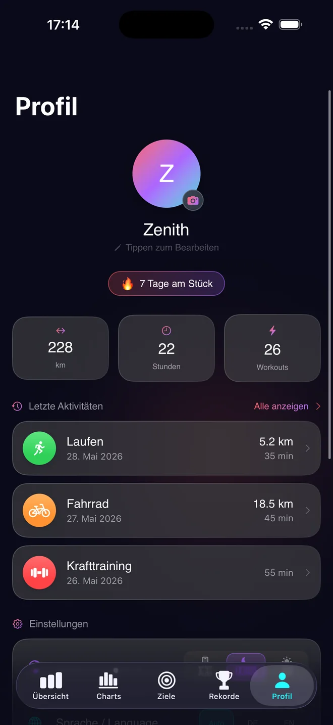 Profil Screenshot